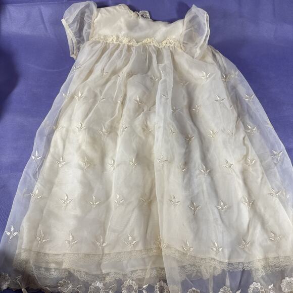 Vtg Phyllis Baby Wear Baptism Christening Gown Set 4 Piece ii - Picture 6 of 16